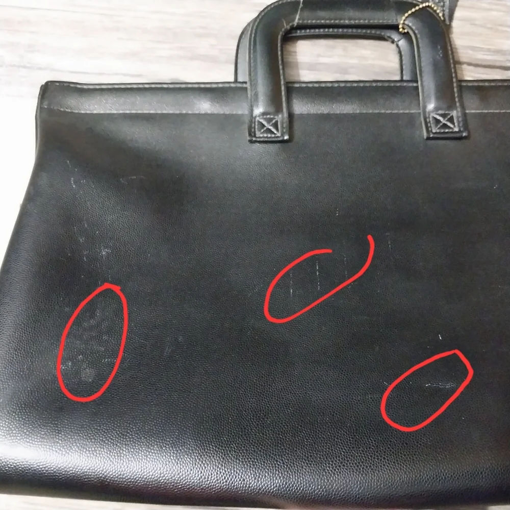 Hazel Faux Vegan Leather Portfolio Laptop Case Black Document Case